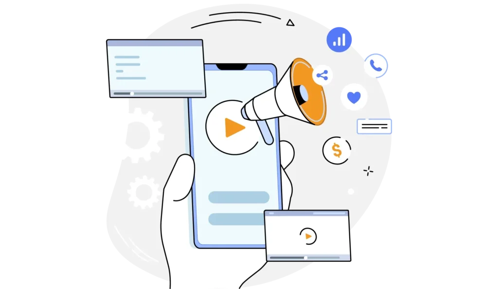 Social Media Management Illustration